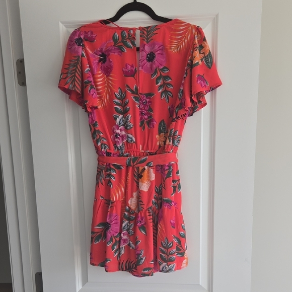 Red and Green Floral Rompee - Picture 6 of 6